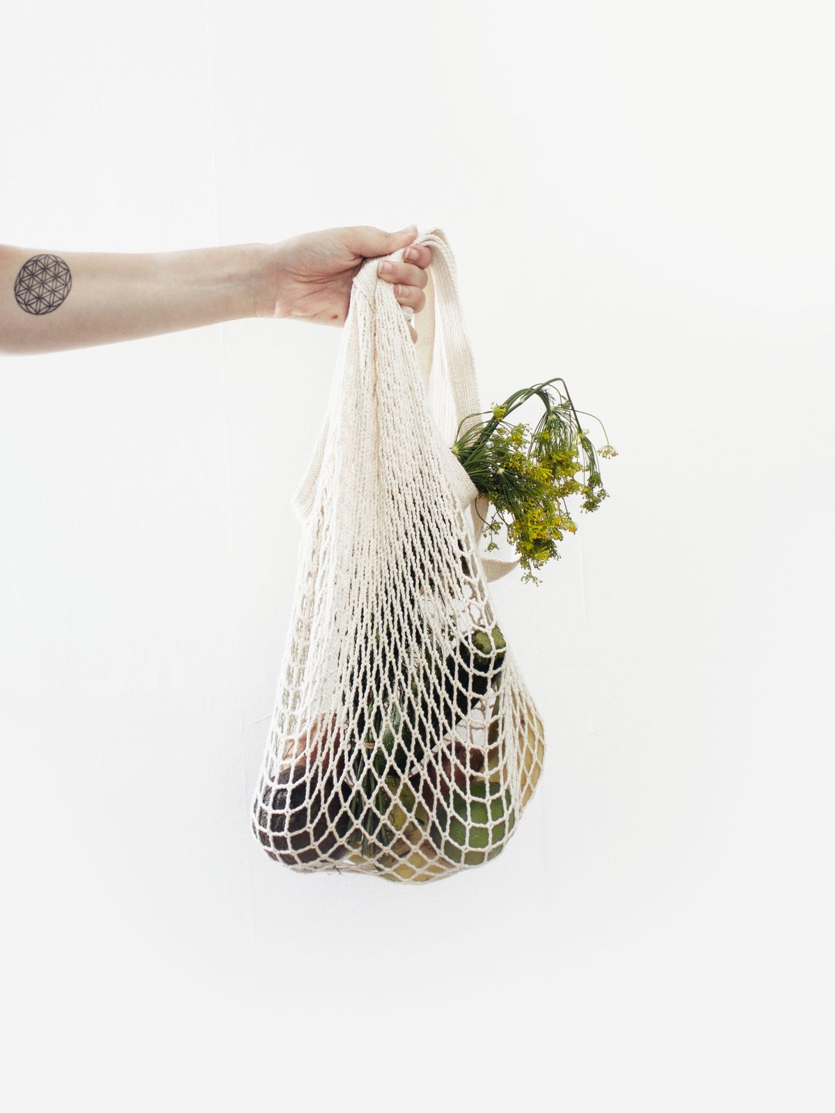 photo of fresh groceries in a bag